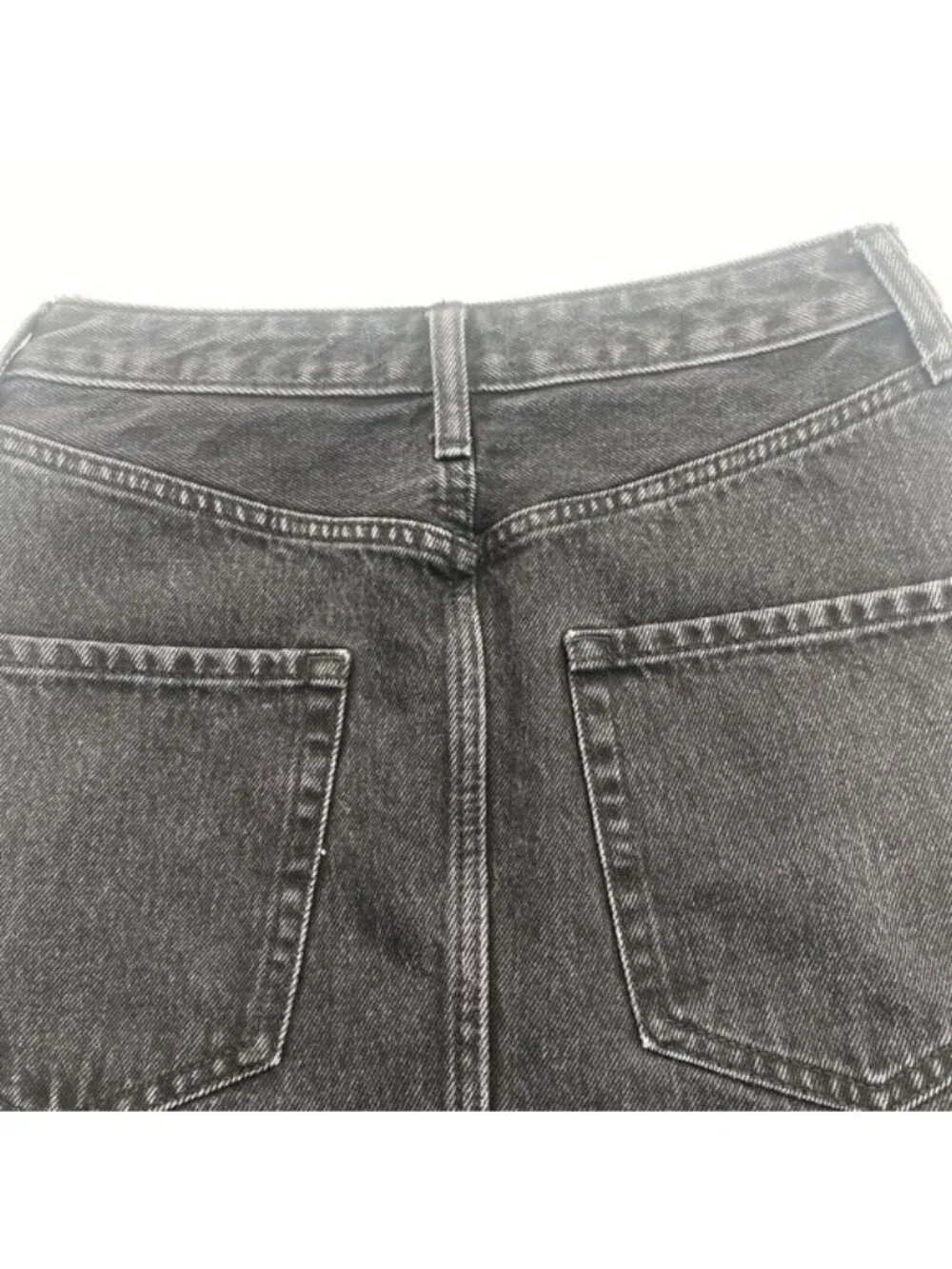 Abercrombie & Fitch Zoe A-Line‎ Skirt Womens 27/4 Black Distressed Grunge Used